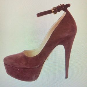 ❤️SOLD❤️ PRADA Suede Platform Pumps (Plum color)